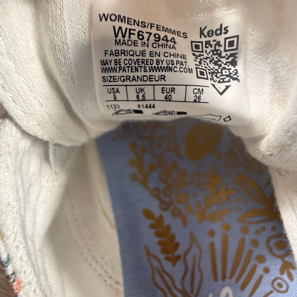 Keds x Rifle Paper Co. Women's Chillax Slip On Sneakers Bramble Fields Size 9 - Picture 11 of 12